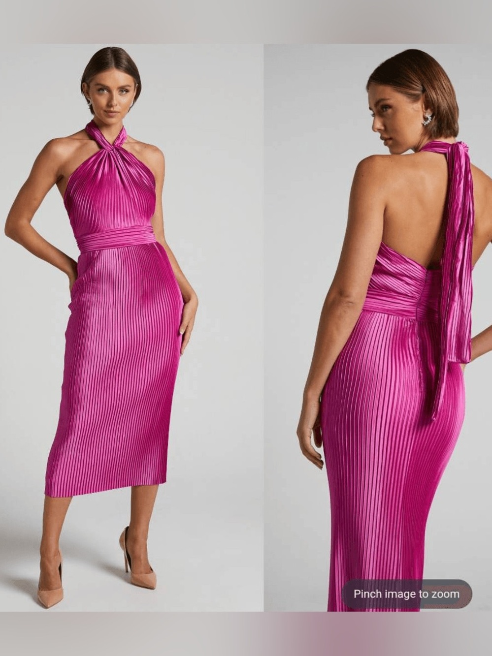 Showpo Marlette Midi Dress in Fuchsia Pink